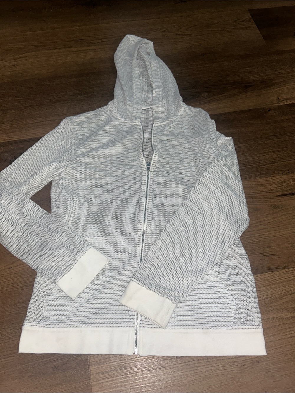 Armani Exchange Light Gray Zip Hoodie